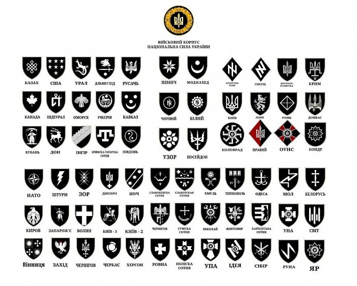 Состав окремих батальонов в Корпусі НСУ